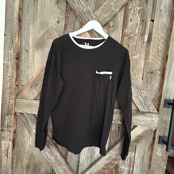 VUORI WOMEN'S BLACK WHITE TRIM LONG SLEEVE TOP‎ LARGE L - Picture 7 of 7